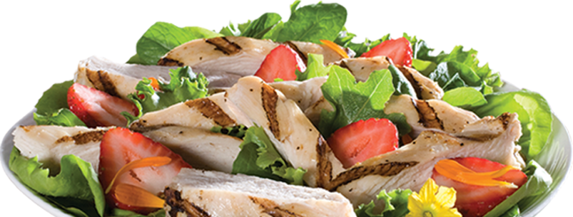 Salad with The OriginalBrat Hans Organic Grilled Chicken Breast Strips